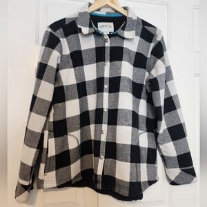 Orvis  Snap Button Down Plaid Lined Women's Jacket Size XXL